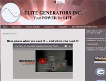 Tablet Screenshot of elitegeneratorsinc.com